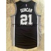 Maillot Enfant San Antonio Spurs DUNCAN 21 Retro Noir Swingman